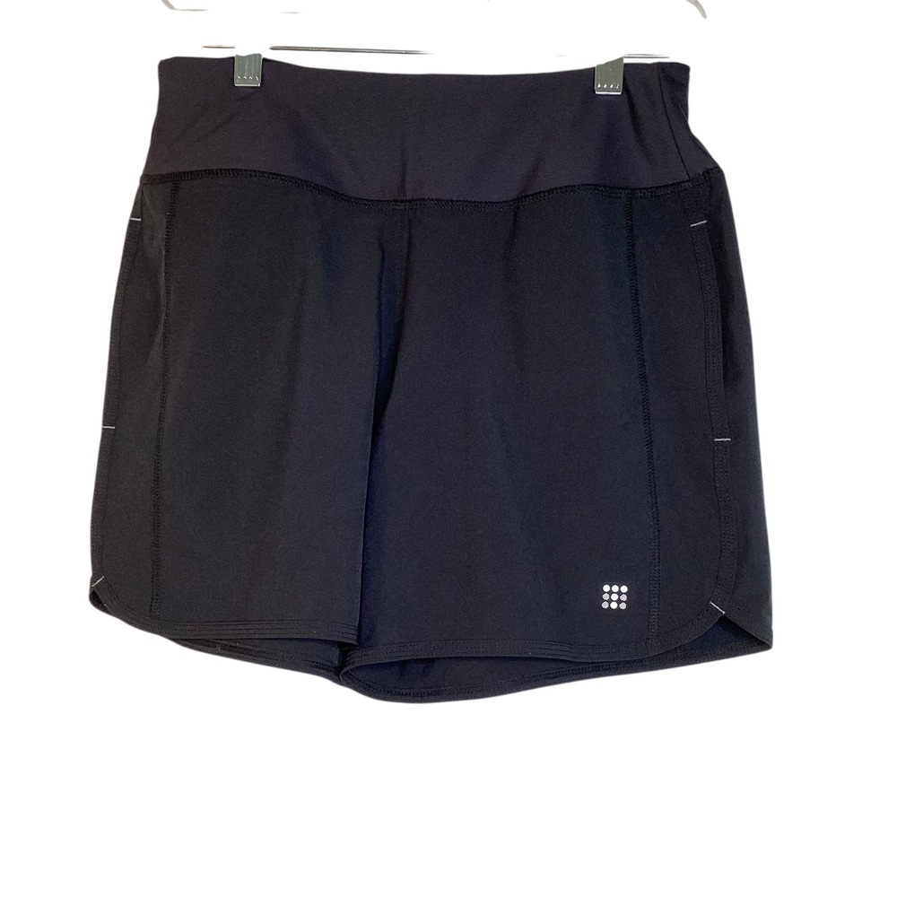 Title Nine Original No-Run‎ Shorts Women XS Black Zipper Pocket Running Gym EUC